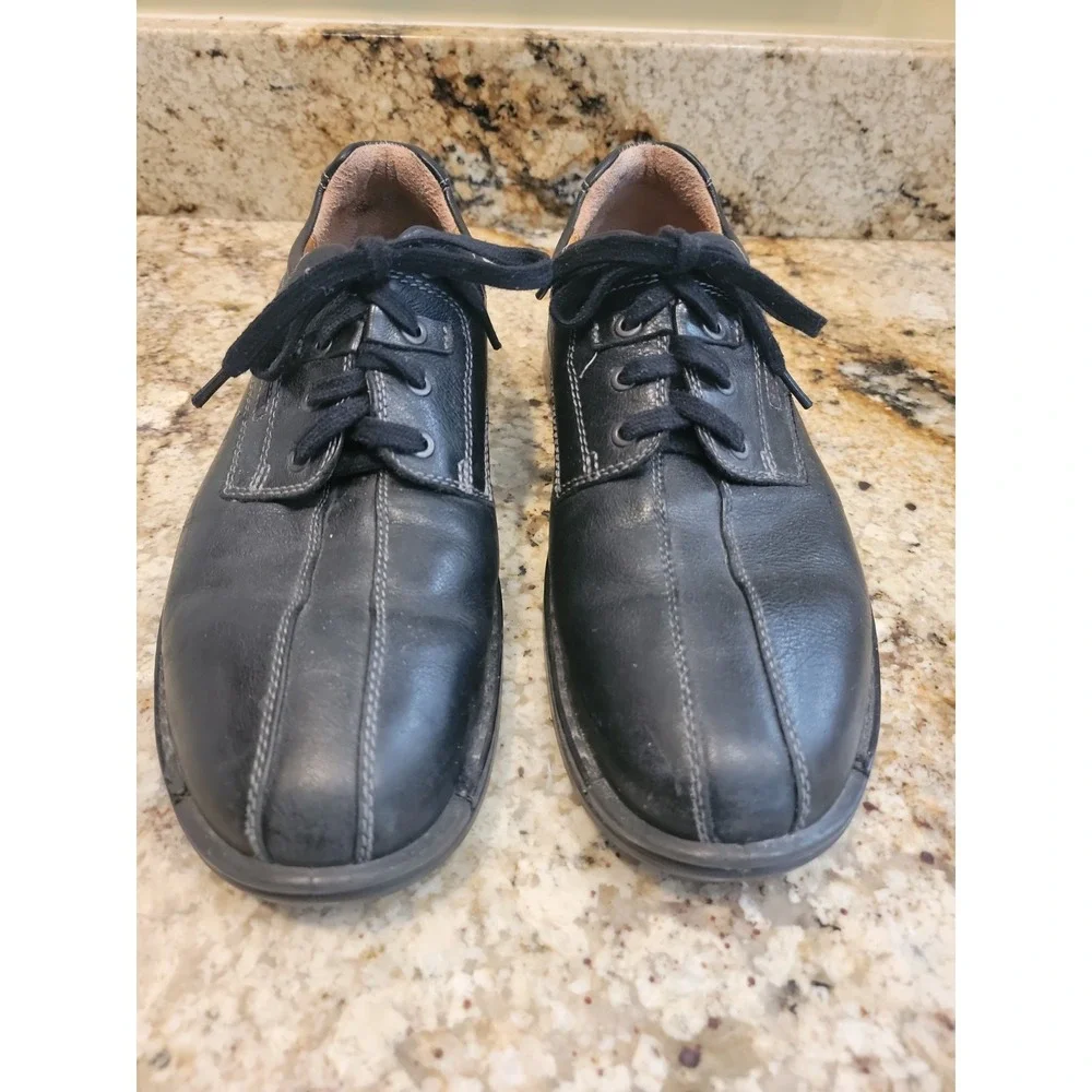 Ecco Men's Fusion Bicycle Split Toe Leather Oxfords Black Size 46 ( US 12-12.5)